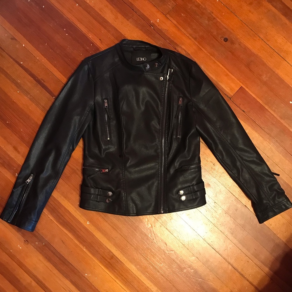 Black leather jacket
